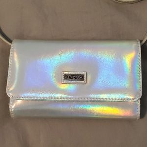 Vans iridescent wallet with removable purse strap